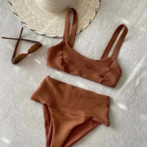 L*Space Jess Desi Bikini Set Coffee Brown - Picture 4 of 6